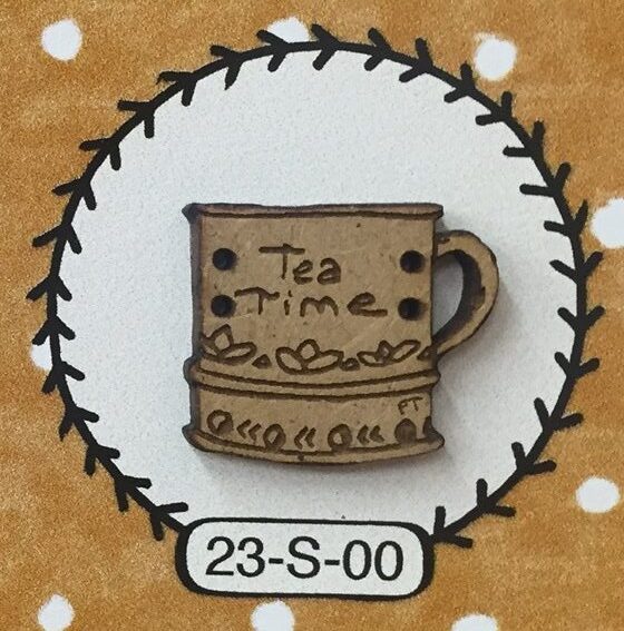 PT Boton madera 23-S-00 Taza Tea Time