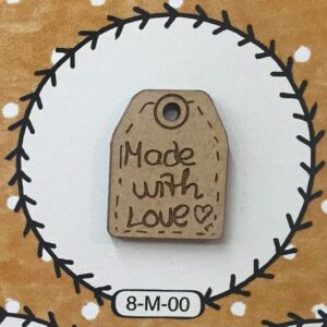PT Boton madera 8-M-00 Made with Love
