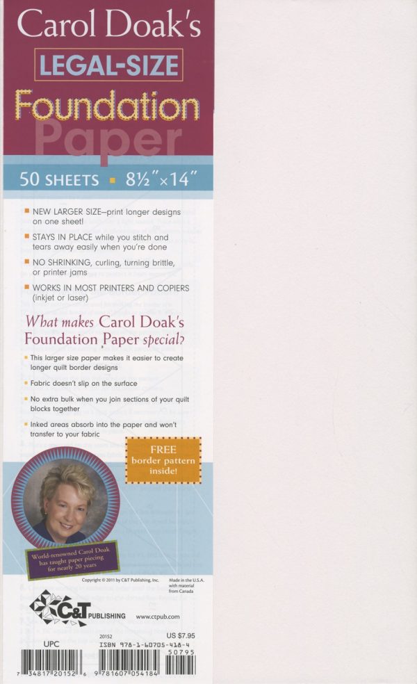 Carol Doak Paper Foundation 8-1/2in x 14in - 50 hojas