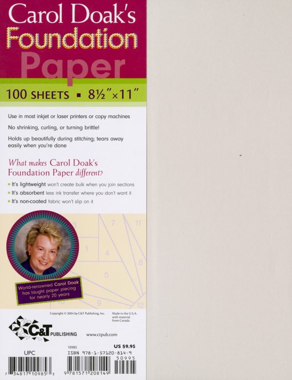 Carol Doak Paper Foundation 8-1/2in x 11in - 100 hojas