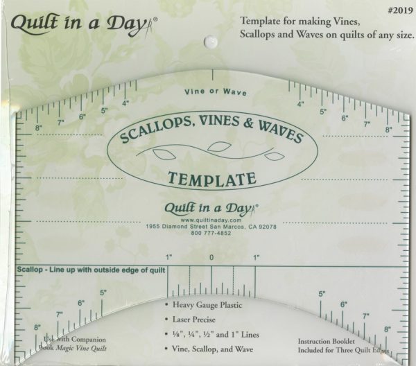 Regla plantilla Scallop Vines, & Waves Template