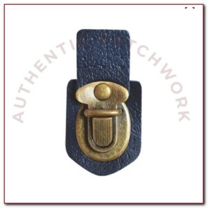 Cierre de hebilla con piel vegana corto Navy 4 x 5 x 7,3 cm (1 unidad)