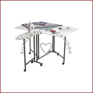 Mesa Plegable de Corte y Planchado Blanco