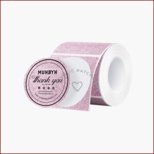 Etiquetas térmicas purpurina circulares 5 cm - rollo 150 uds (Disponible 2 Quincena Noviembre)